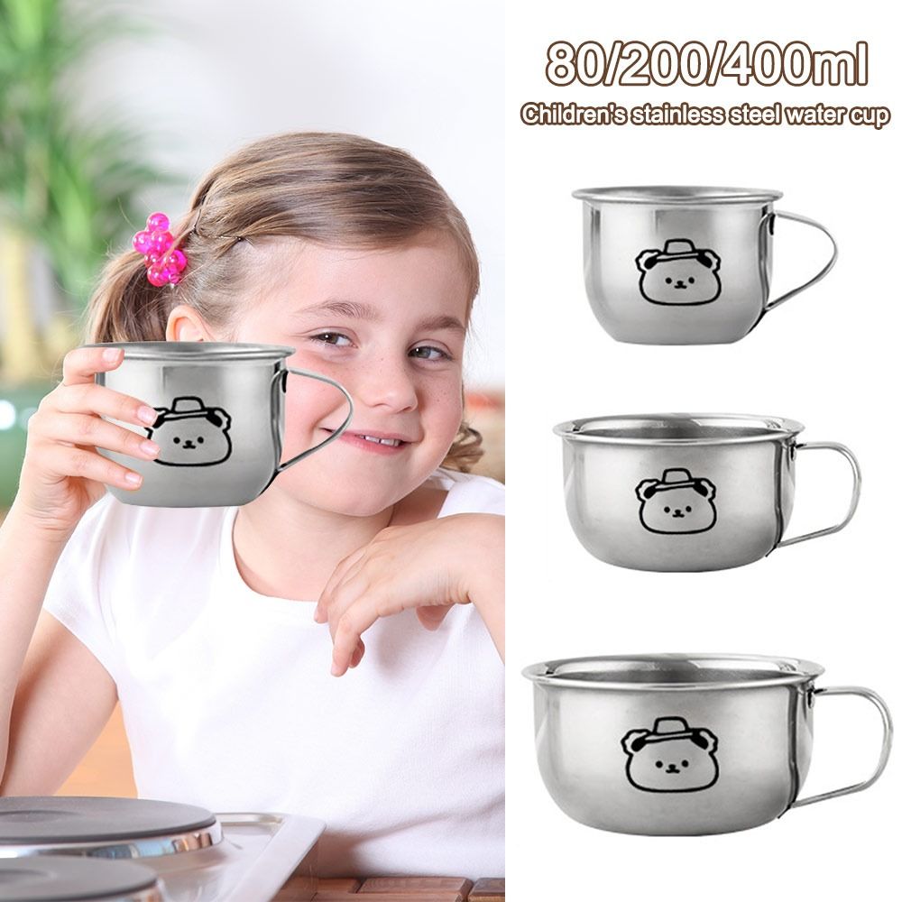 Coffee Tea & Espresso Appliances - 80/200/400ML Kinderwaterbeker met berenontwerp, roestvrijstalen theemelkbeker,