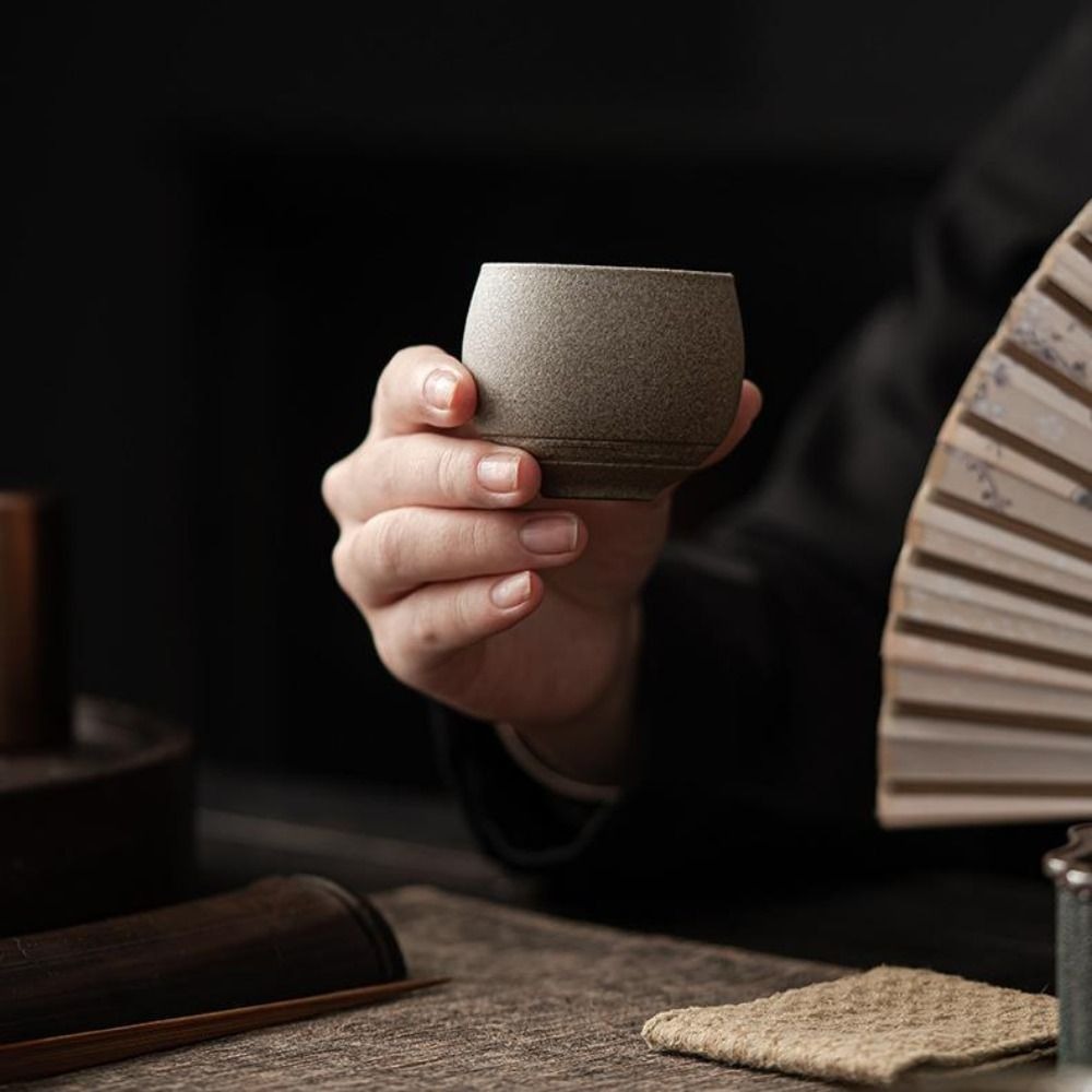 Coffee Tea And Sugar Set - Kung Fu Theeservies Japans Steengoed Theekop