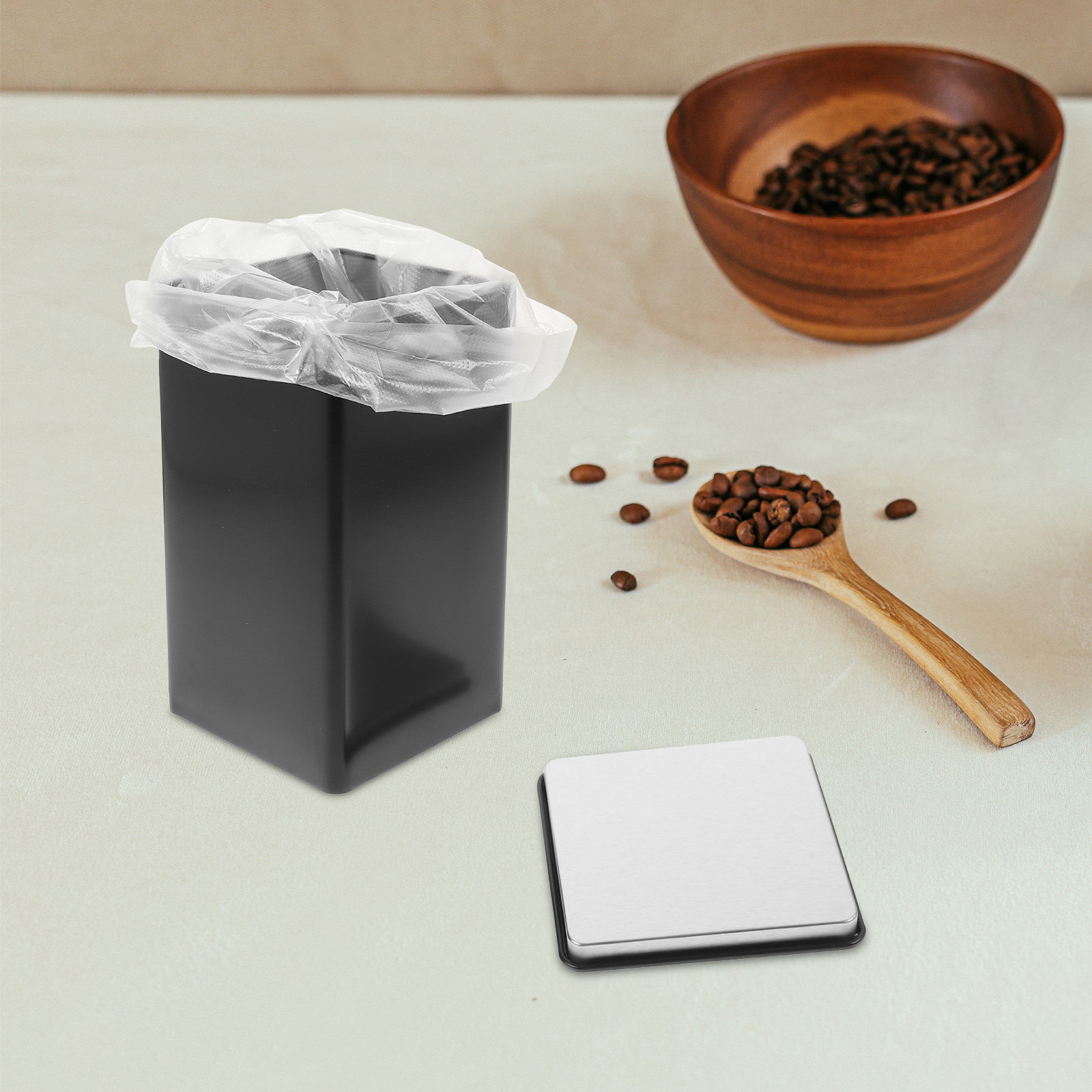 Coffee Tea Sugar - 4 stuks blikken theepotten met deksel