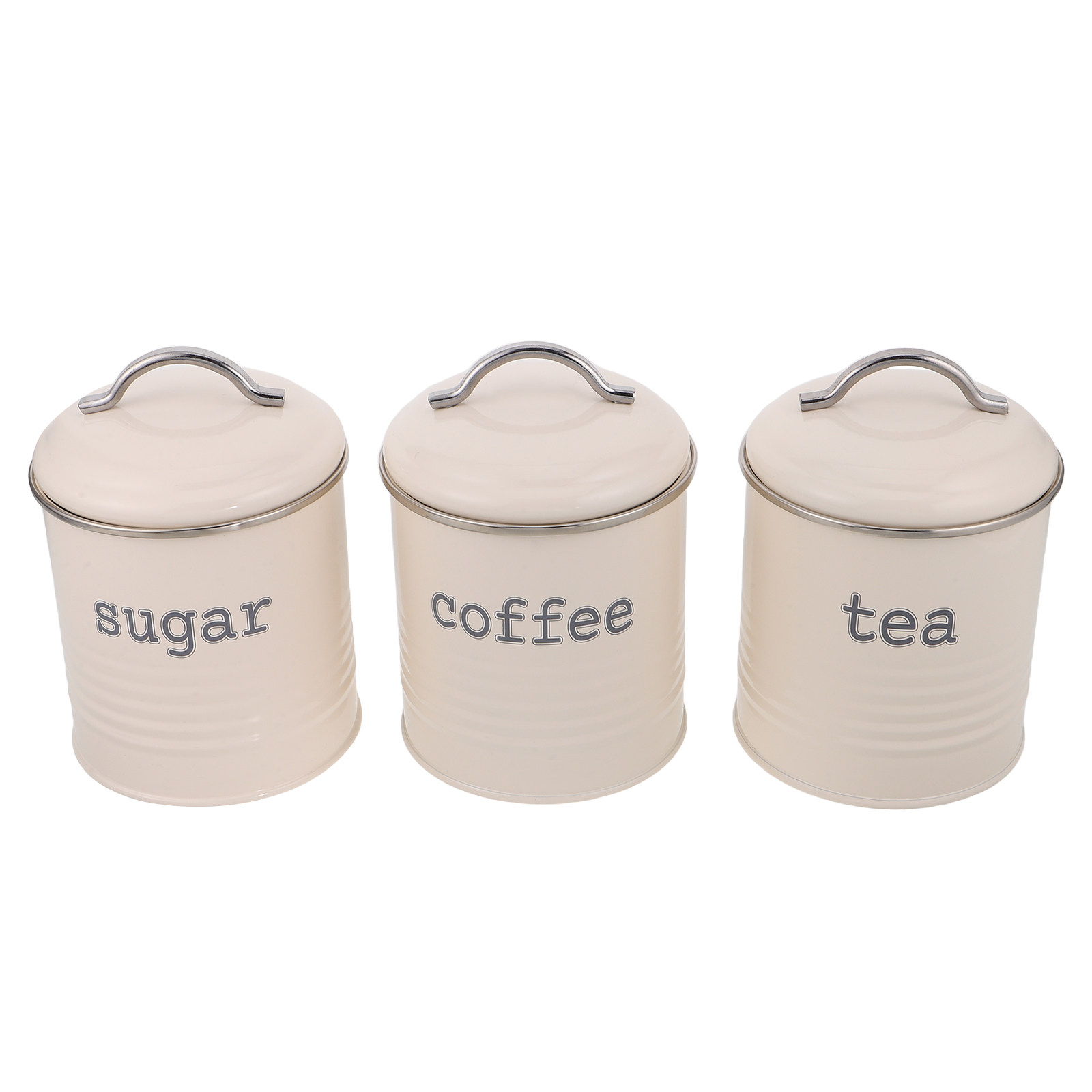 Coffee Tea And Sugar Set - 3-delige verzegelde koffiebonencontainerset, luchtdichte thee- en