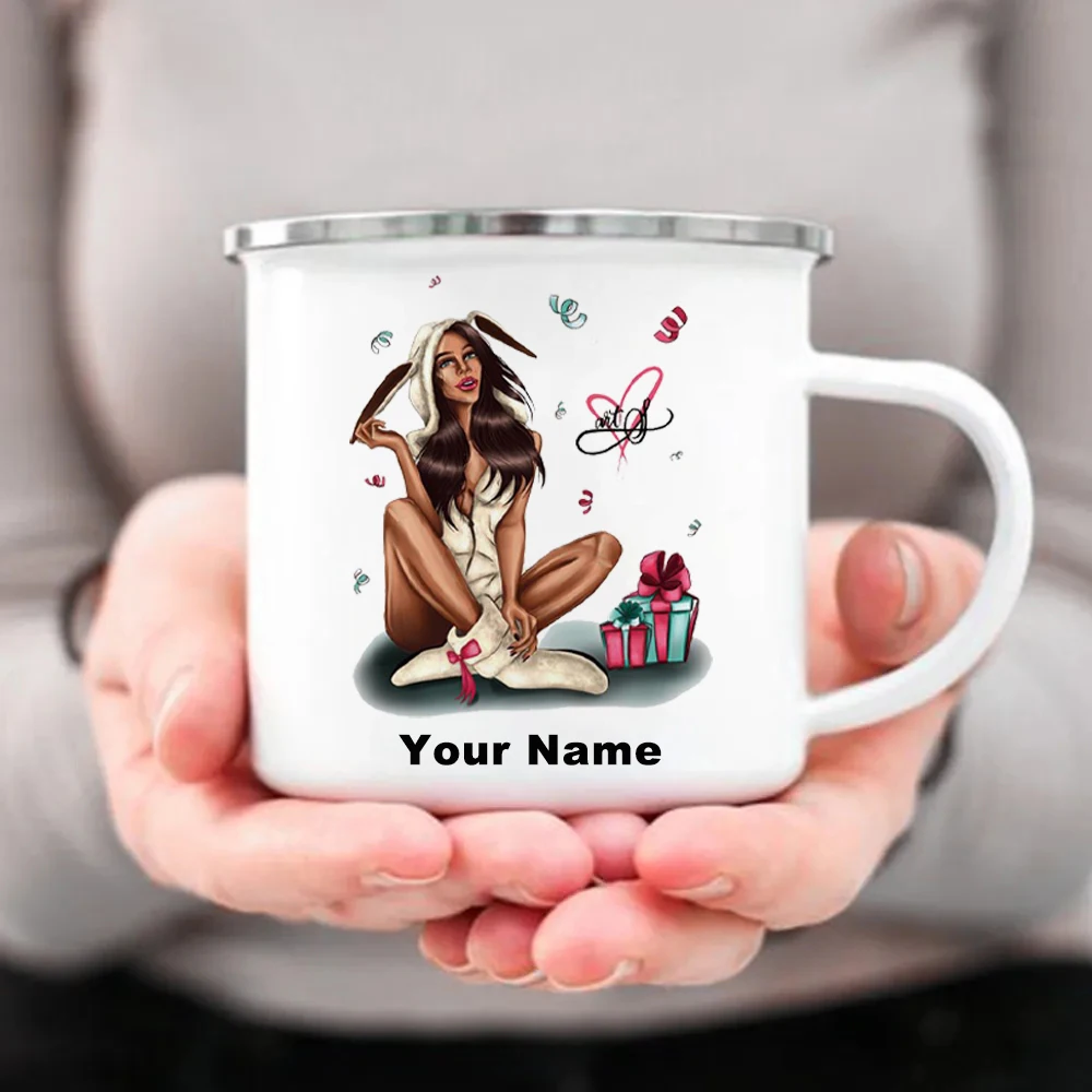 Aangepaste emaille mok met uw  - Coffee Tea Name recensie en prijs