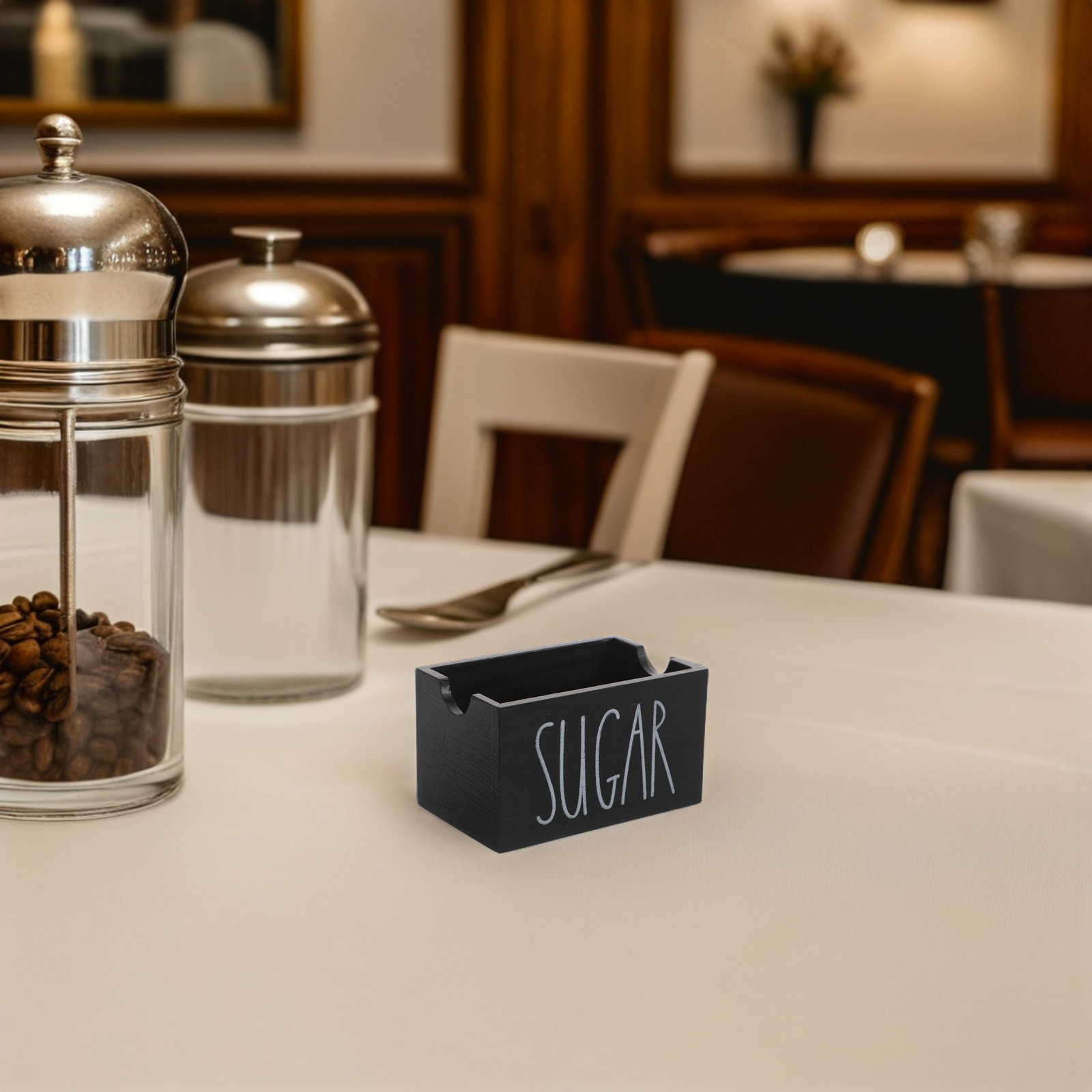 Houten suikerzakjeshouder voor - Coffee Tea Sugar recensie en prijs
